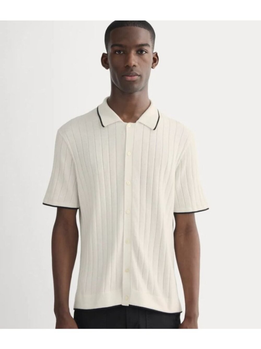 Everlane The No-Sweat Button-Down Polo Men's Size XL in Heathered Canvas NWT!